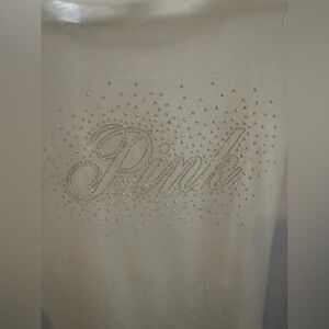 PINK Victoria's Secret Bling Logo Campus Tee T Shirt XL